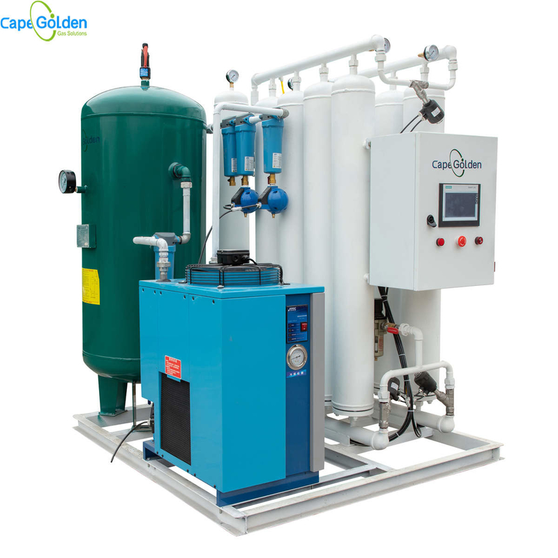 मेडिकल पीएसए ऑक्सीजन गैस जेनरेटर बनाने की मशीन 3Nm3 / H से 200Nm3 / H शुद्धता 93%
